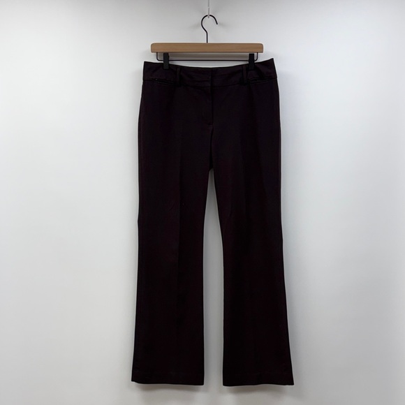 Ann Taylor LOFT Julie Mid-Rise Bootcut Trouser Pant Career Stretch Plum 6 - Picture 2 of 8
